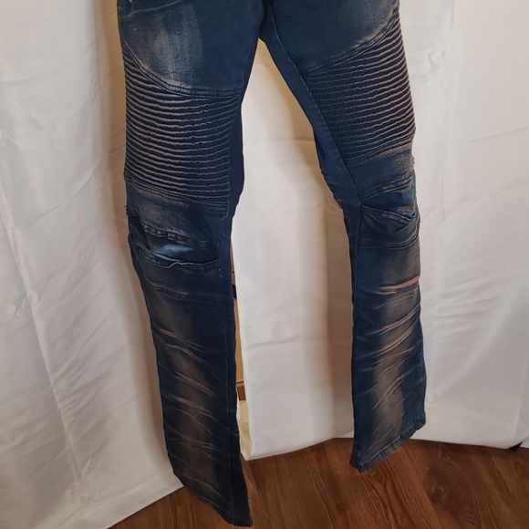 IAIN's Men's Blue Regular Slim Fit Comfort Straight Jean's Size Waist 42 in - Picture 2 of 4